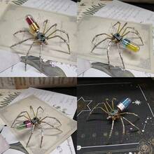 3D Metal Puzzle Mechanical Spider Steampunk Precision Handmade Assembly Model Adult Stress Relief DIY Toy Metal Material Desktop Decor Collectible Creative Gift - Multicolor - View 2