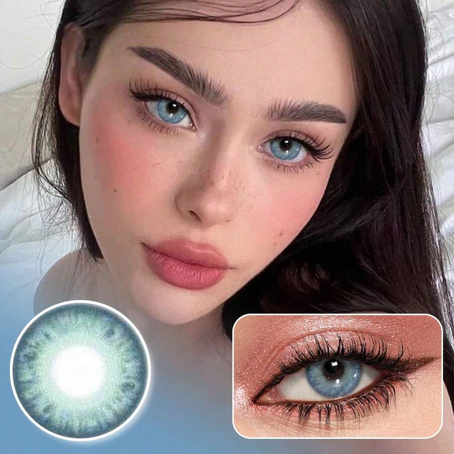 3D Contact Lens Case Set, Portable Travel Accessories For Daily Outdoor Use, Holiday Gifts, Exclusive For Halloween Role Play, Masquerade Party,6-Month - 查看 1