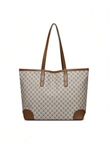 Bộ 3 túi tote dung tích lớn, chất liệu cao cấp, túi đeo vai nhẹ, kiểu dáng retro thường ngày. - Xám - Xem 5