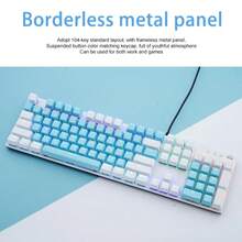 Bàn phím cơ chơi game 104 phím, phối màu phong cách Punk, dành cho game thủ PC. - Xem 6