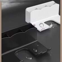 Wall-Mounted Hole-Free Hair Dryer Holder, Bathroom Wall-Mounted Hair Dryer Rack, Bathroom Air Duct Storage Rack, Hanging Rack - Multicolor - View 7