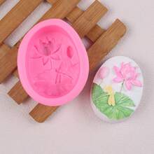 1 pieza Molde de silicona con fragancia de loto, molde de decoración de piedra aromática hecha a mano, múltiples patrones, antiadherente y fácil de desmoldar - rosa - Ver 7