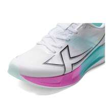 XTEP Giày chạy bộ nam 2000km thế hệ thứ 5, giày chạy bộ ngoài trời nhẹ, êm ái, màu trắng cổ điển/xanh trong suốt/đen. - Trắng cổ điển/Xanh lam trong suốt/Đen - Xem 7