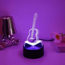 1pc Multi-Color 3D Night Light, 7-Color Game Controller Series Night Light, USB Powered LED Desk Lamp, Suitable For Bedroom Bedside, Atmosphere Lamp, Creative Gift Night Light - 彩色 - 查看 4