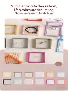 1pc Multi-Color & Multi-Size Dust-Proof Jewelry Storage Box, Suitable For Bracelets, Hair Accessories, Rings, Necklaces, Badges, Medals And Other Items - Multicolor - View 5