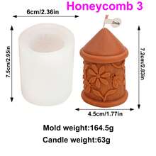 Zhonghui Mold Cute Bee Honeycomb Silicone Candle Mold Set, 3D Bee Hive Gift Box Honeycomb Egg Candle Molds For DIY Beeswax Candle Soap Resin Craft - Bee - View 9
