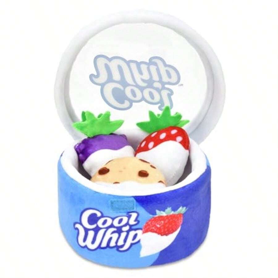iscream - Juego de almohadas Kraft Cool Whip de 7 x 7 pulgadas con mini almohadas de frutas sumergidas - Paquete Cool Whip - Ver 1