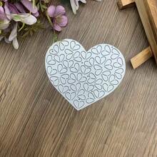 Elegant Heart-Shaped Frame Metal Die Cutting Set, Love Theme Photo Frame Cutting Mold, Scrapbooking Template, Cardboard Handmade DIY Mold, Cutting Mold, Album Making, Embossing Paper Mold, Suitable For Card Making And Scrapbooking - Silver - View 7