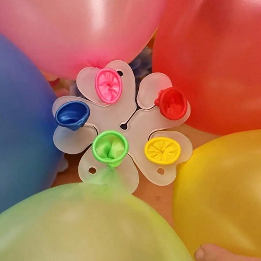20个花形气球装饰配件,实用塑料夹,适用于生日和婚礼,气球派对用品。 - A - 查看 1