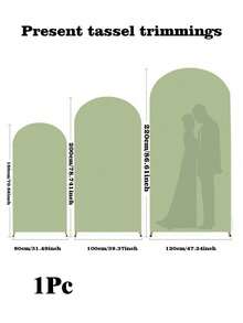 1pc Light Green Wedding Arch Cover 80*180cm/100*200cm/120*220cm, Double-Sided Arch Cover, Suitable For Party, Ceremony, Graduation Celebration, Bridal Shower, Baby Shower, Photo Booth Backdrop, Graduation, Wedding, Party, Engagement And Other Decorations - View 3