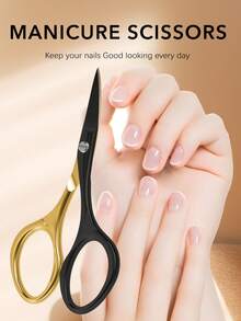 Bello Paratu 1 Piece Stainless Steel Facial Hair Scissors, Eyebrow, Eyelash, Beard, Nose Hair Trimmer, Multi-Functional Grooming Kit - Multicolor - View 3