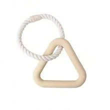 Rubber Ring & Cotton Rope Braided Chew Toy, Tug Of War Interactive Pet Toy, Suitable For Border Collie - Multicolor - View 12