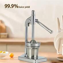 Máy ép trái cây bằng tay bằng thép không gỉ - Sử dụng cho cả nhà hàng và gia đình, cấu trúc chắc chắn, dễ vệ sinh, không cần điện, thích hợp cho cam, bưởi, chanh, táo, các loại quả mọng, rau củ, lý tưởng cho nhà hàng và bếp gia đình. - Xem 4