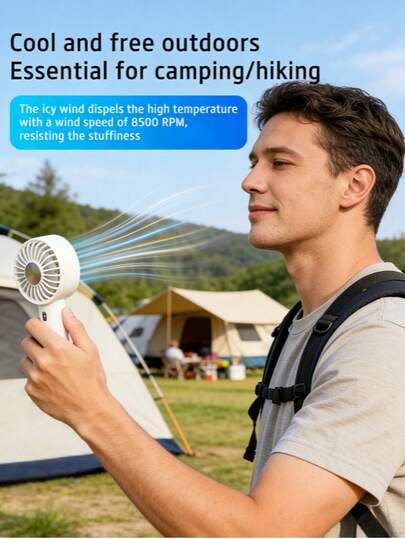 New Semiconductor Cooling Handheld Fan, Outdoor Portable Rechargeable Mini Fan With 2000mAh Large Capacity Battery For Longer Runtime, Enjoy Coolness Outdoors. Smaller Than A Phone, Stronger Airflow. Multi-Speed Adjustment, Natural Wind And Powerful Wind. Suitable For Outdoor Activities, Travel. Refreshing For Shopping, For Campus. Thoughtful Gift Choice, Bring Coolness And Happiness.,Outdoor,Garden,Travel Essentials,Portable Essentials,Beach Essentials,Graduation Season,Commencement,Graduation Ceremony,Graduation Gift,Graduation Present,Graduation Gift,Graduation Present,Congrats Grad,Congratulations Graduate,Valedictorian,Finish School,Graduation Party,Outdoor Essentials,Travel Portable,Hiking Essentials,Camping Essentials,Portable Tools,Summer Essentials ,Summer Portable