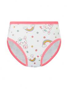 4条/包 女孩柔软舒适可爱天秤座图案内裤 - 彩色 - 查看 6