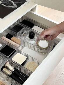 7pcs/6/1 Makeup Drawer Organizer Makeup Brush Organizer Clear Makeup Organizer Makeup Display Stand Organizer Divider Cosmetic Tool Storage Box - Multicolor - View 4