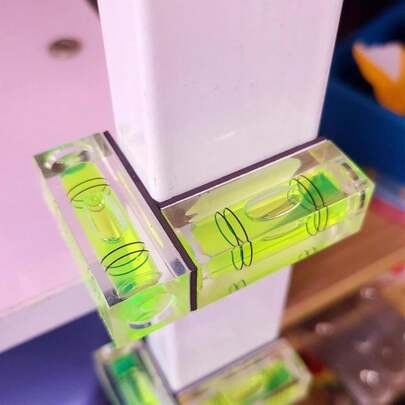 Magnetic Mini Small Bubble Level Tool Scope Square Pocket Long Stick On High Precision Horizontal (4pcs 16inch 40mmx17mmx15mm)
