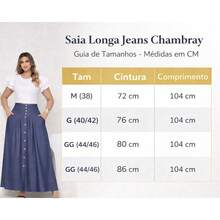 Long Chambray Denim Skirt With Front Buttons, High Waist, Elegant, Casual Chic, Evangelical Fashion - Màu xanh bụi bặm - Xem 5