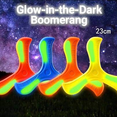 1 pièce Grand boomerang à 3 lames, en matériau EVA souple en caoutchouc, jouet pour garçons, jouet de sport extérieur, poignée texturée antidérapante en forme de Y, fonction de vol tournoyant lancé à la main, ensemble de boomerang, convient pour les activités de plein air familiales/cadeaux d'anniversaire de printemps/été