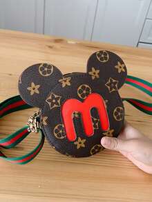 Children's Cute Printed Round Wallet Fashion Princess Wide Strap Small Round Shoulder Bag With Printed Design - Multicolor - View 9