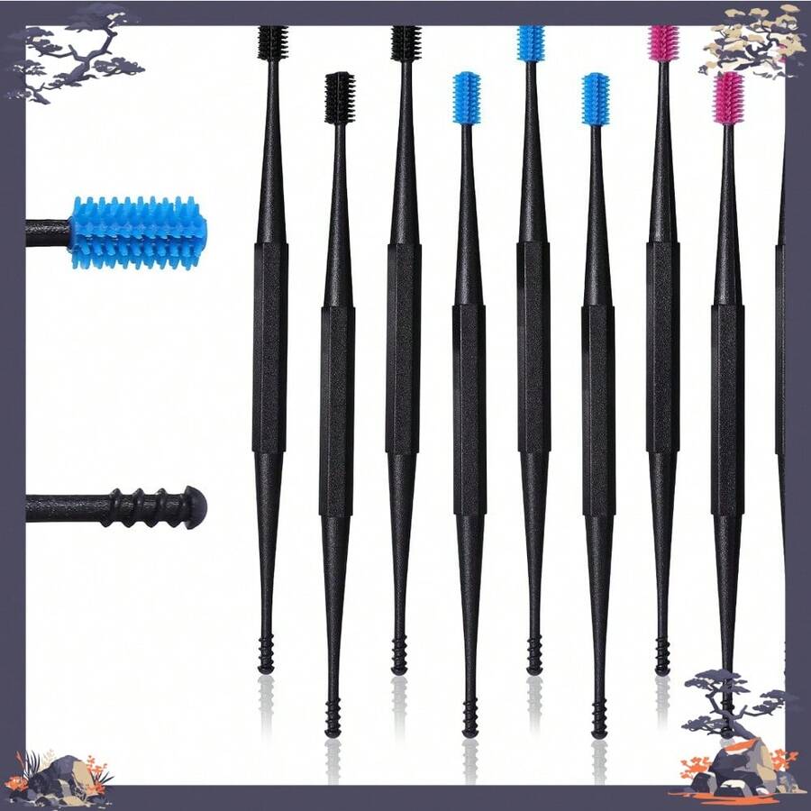 9 Pcs Ear Wax Removal Tool Spiral Ear Wax Remover Silicone Ear Cleaning Kit Reusable Ear Cleaner Wax Remover For Ears Ear Wax Removal Tool For Olders Adult Kids - mặc định - Xem 1