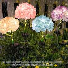 1/2 Set Solar Powered Hydrangea String Lights, Solar Powered Outdoor Decorative Lights, Suitable For Holiday Decoration, Wedding, Valentine's Day, Thanksgiving, Birthday, Gift, Garden, Patio, Landscape, Path, Lawn And Other Scenarios - Solar Energy - View 7