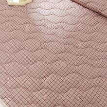 1pc Skin-Friendly Minimalist Plaid + Floral Quilted Wide-Edge Summer Quilt, Soft & Fine, Moisture-Wicking & Breathable, Minimalist & Elegant, Fashion Air Conditioning Quilt, Lightweight & Breathable Summer Quilt - Red Bean Paste - View 6
