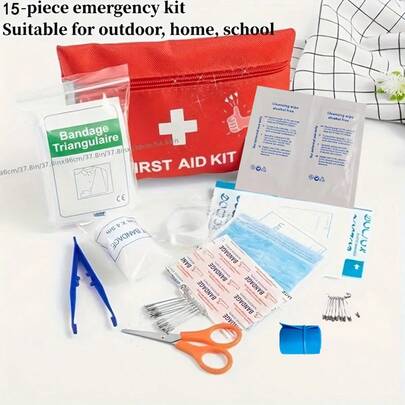 66 piezas Kit de primeros auxilios de emergencia, adecuado para situaciones de emergencia, uso doméstico, camping, viajes, deportes, oficina, actividades al aire libre, vehículos y escuelas, que proporciona suministros de limpieza y artículos para tratar lesiones y abrasiones menores