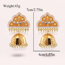 FANYINAN Bông tai ngọc trai tua rua, hàng mới về, bông tai thời trang thanh thoát, kiểu dáng cổ điển sang trọng, bông tai dáng dài (dành cho nữ) - ZNW330 - Xem 9