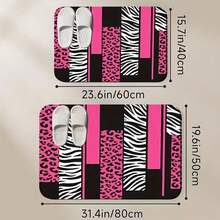 Of Leopard Print Zebra, Featuring A Pink, White, And Black Cheetah Design, Suitable Living Rooms, Bedrooms, Computer Rooms, Dining Areas, Under Tables, Anti-Slip Mats Chairs, Diatom Mud,Suitable Kitchens, Yoga, Non-Slip Bathroom Mats, Absorbent Washable Polyester Rugs Bathrooms, Living Room Entrances, Camping Picnic Rugs, Office Carpets, Study Floor Mats Area Rugs Living Room,Room Deocr Home Decor Bedroom Deccor Her Gifts Her,Area Rug Rugs Livingroom Large Him, Family, Boyfriend, Girlfriend, Father, Family, Mother, Lover, Daughter, Son, Grandfather, Grandmother, Friend, Classmate, Pet. Nap, Camping, Travel, Home, Daily Life, Office Decoration, Birthday, Anniversary, Valentine's Day, Thanksgiving,, Halloween, Mother's Day, Father's Day, Wedding, Easter,New Year Gifts,Sofa,Bed,Car,Bedroom,Living Room,Office, Outdoor , Beach - Nhiều màu - Xem 5