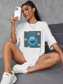 Graphic Tees Women Fifth Sun Sesame Men's Everything I Know I Learned On The Streets Short Sleeve Crew Tee Men's Summer Casual 180g Pure Cotton T-Shirt Patterned Printed Short Sleeved Top T-Shirt - 白色5 - 查看 2