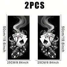 2 miếng dán trang trí cột B xe hơi hình bài Poker, dễ xé và bóc, dùng để bảo vệ cột B xe. - A - Xem 9