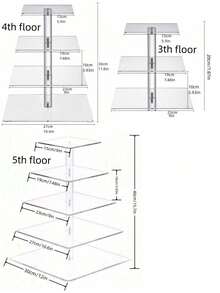 1 Bộ Giá Để Bánh Hình Trái Tim Bằng Acrylic Trong Suốt, Giá Để Bánh Cupcake Hình Vuông, Tháp Bánh Cupcake Cưới, Kệ Trưng Bày Bánh Cupcake Bàn Tráng Miệng, Giá Để Bánh Cupcake Nhiều Tầng Cho Tiệc Sinh Nhật, 1 Bộ Kệ Trưng Bày Đa Năng 2/3/4/5/6 Tầng, Giá Để Bánh Hình Tròn Bằng Acrylic, Giá Để Bánh Cupcake Hình Vuông 3 Tầng + Giá Để Bánh Cupcake Hình Tròn 3 Tầng + 3 Khay Món Khai Vị - Giá trưng bày - Xem 11