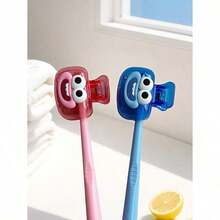 Cherry-Shaped Toothbrush Holder, Adorable Cherry Pattern, Compact And Portable, Protects Toothbrush Head, Dual-Hole Design For Easy Drainage And Ventilation, Suitable For Home, Dorm And Travel Use | Cute Toothbrush Head Storage Rack, Bathroom Organization Assistant, Ideal Choice For Home And Dorm - Multicolor-6 - View 7