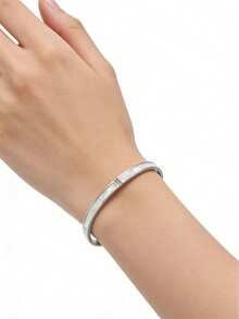 Bộ 3 vòng tay bạc thanh lịch | Thiết kế hình vỏ sò, cỏ ba lá và dây đeo | Bộ quà tặng dành cho phụ nữ - Bộ vòng tay - Xem 3