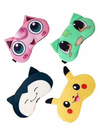 pokemon -Mặt nạ ngủ điều chỉnh được, chắn sáng, có hình các nhân vật hoạt hình nổi tiếng như Eevee, giúp thúc đẩy giấc ngủ ngon hơn và cải thiện chất lượng giấc ngủ. Lý tưởng cho giấc ngủ trưa, du lịch và sử dụng hàng ngày - nhẹ và dễ mang theo. Hoàn hảo làm quà Giáng sinh, quà sinh nhật và món quà tuyệt vời nhất dành cho những người yêu thích và hâm mộ anime.