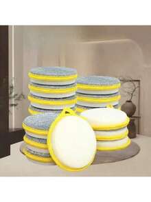 10 Pcs 2-In-1 Dishwashing Scrub & Sponge For Kitchen (Pack Of 10 Pcs) Cleaning Dishes And Cookware Household Items Cleaning Supplies Kitchen Essentials Bathroom - 10 Tablets - View 3