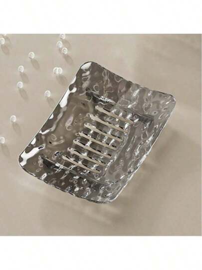 1pc Minimalist Rectangular Soap Dish Set: Ideal For Bathroom And Kitchen! Adorn Your Bathroom Or Kitchen Sink Area With Our Fashionable High-Quality Rectangular Soap Dish Set. These Soap Dishes Feature An Efficient Drainage Design.