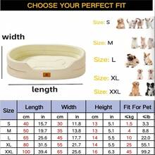 wuyingongfang Oxford Fabric Rectangular Pet Bed, Waterproof, Dirt-Resistant, Urine-Resistant, Multi-Purpose Dog/Cat Bed, Warm, Soft, Comfortable, Anti-Hair, Anti-Wear, Suitable For Small, Medium And Large Cats And Dogs, All-Season Use - Beige - View 9