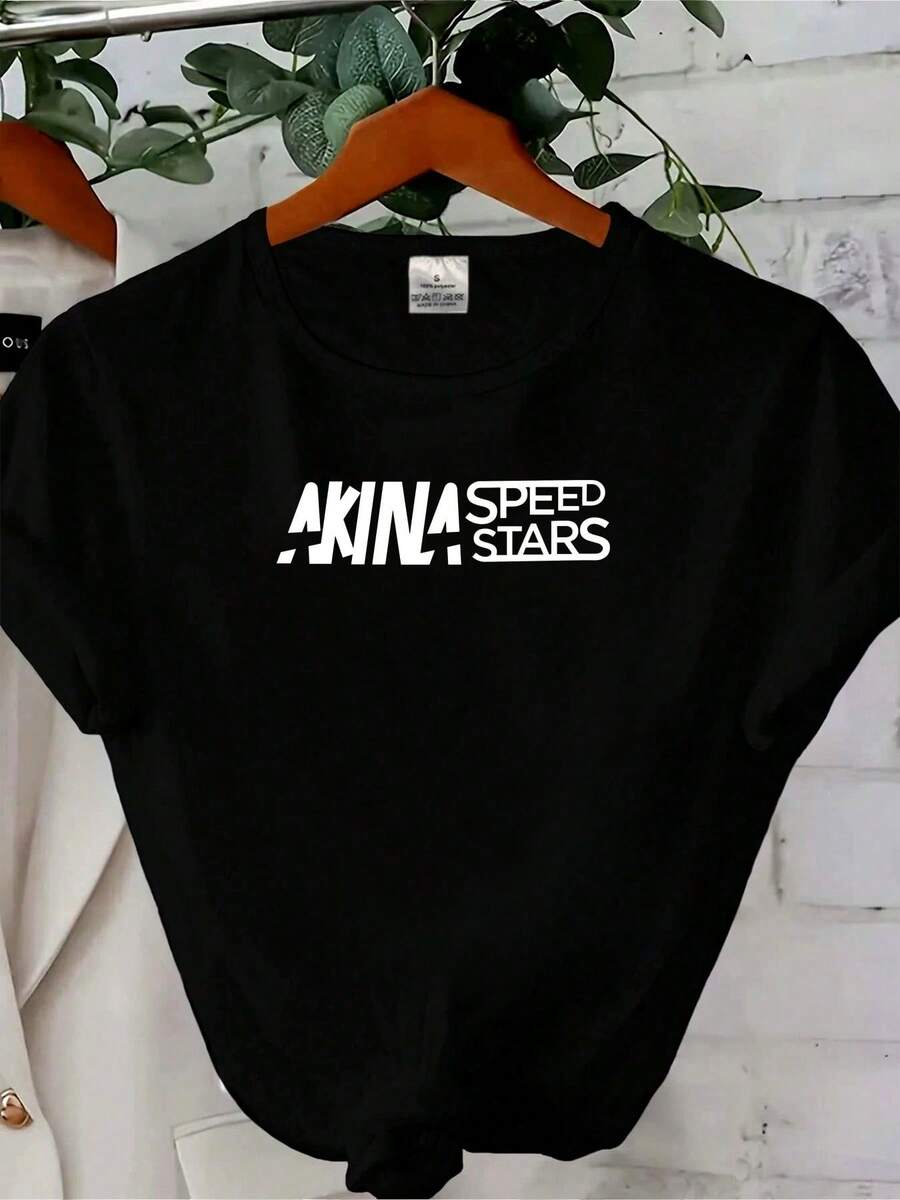 Women T-Shirt Print JDM Drift Legends Akina Speed Starts T Shirt Long Or Short Sleeves - 黑色 - 查看 1