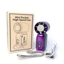 Quạt cầm tay mini, quạt bỏ túi với 1-199 tốc độ gió điều chỉnh được, chức năng tăng tốc Turbo, pin sạc 3600mAh, màn hình hiển thị kỹ thuật số, phù hợp cho cả nam và nữ, tuyệt vời cho du lịch/cắm trại/hoạt động ngoài trời. - Nhiều màu - Xem 13