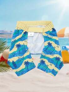 1pc Durable & Comfortable Dog Swimming Trunks - Quick Dry, Adjustable Waist Shorts With UV Protection Function, Suitable For Beach, Pool And Outdoor Activities - Multicolor - View 9