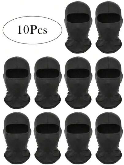 Multi-Pack Unisex Solid Color Windproof Ski Mask, Balaclava Headwear, Suitable For Daily Use, Outdoor Travel, Hiking, Skiing, Cycling