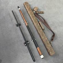 Premium Billiard Cue Set: 1/2 Piece Billiard Cue (12mm Cue Tip) + Dual-Hole Cue Case In Gold-Brown Color, Professional American /9-Ball Cue, Non-Slip Grip, Wear-Resistant Tip, Suitable For Beginner To Intermediate Level Pool Enthusiasts. - Cue+Case - View 13