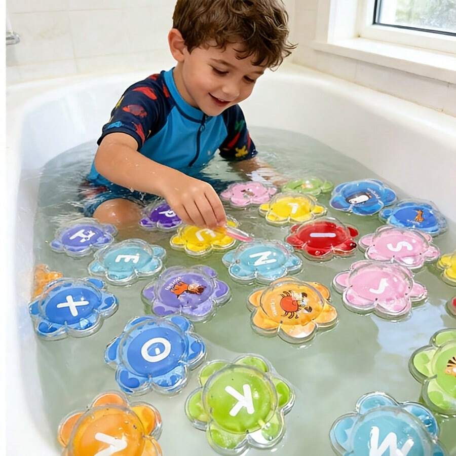 Đồ chơi nổi chất lượng cao mang tính giáo dục dành cho phòng tắm và hồ bơi - Bộ đồ chơi giúp trẻ học chữ cái và số, món quà lý tưởng cho trẻ nhỏ (rất cần thiết cho mùa hè, Giáng sinh hoặc sinh nhật).