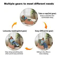 Silla reclinable mecedora para adultos, moderna silla reclinable tapizada de felpa con bolsillo lateral - Verde - Ver 5