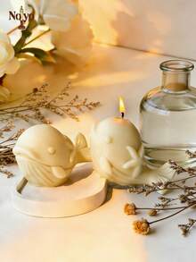 1pc Dolphin Whale Candle Silicone Mold And Resin Casting Mold, Adopting 3D Dolphin Whale Silicone Design, Integrating Waves And Dolphins. The Lines Are Smooth And Natural, With A Strong Sense Of Hierarchy. They Are Flexible, Smooth, And Reusable - Dolphin Mold - View 1