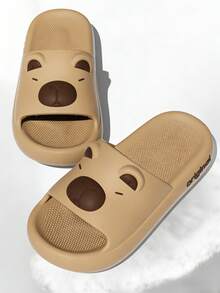 Children's Cartoon Slippers, Non-Slip Indoor Home Slippers For Summer - Khaki - View 3