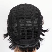 Ombre Synthetic Short Straight Bob Wig With Bangs For Women - Two-Tone - View 6