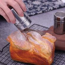 2 chiếc bình rắc bột bằng thép không gỉ dùng cho nhà bếp gia đình, lưới lọc 30 mắt, dùng đựng bột ca cao, đường, cà phê, gia vị, gia vị nướng chuyên nghiệp, dụng cụ làm bánh, rây bột lưới mịn. - Xem 3